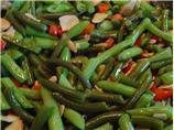 Sauteed Garlic Scapes (Or Green Beans)With Red Pepper & Almonds