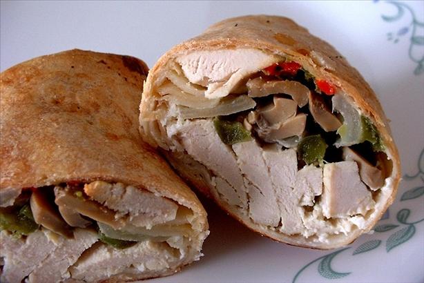 Low Carb Friendly Chicken Mushroom Wrap. Photo by VickyJ