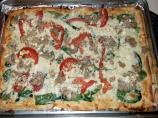 Spinach Garlic Pizza. Photo by newmama
