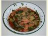 San Francisco Vegetable Soup over Angel Hair Pasta. Recipe by Trisha W