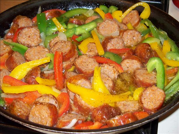 Sausage and Bell Peppers. Photo by Kim Petro