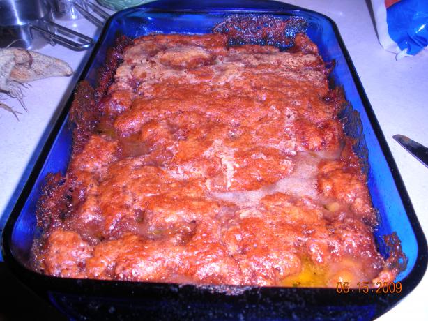 Upside-Down Fresh Peach Cobbler. Photo by Chef #1296534