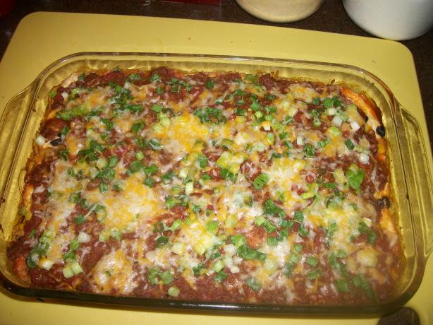 Mexican Lasagna With Black Beans and Corn. Photo by Tiffny