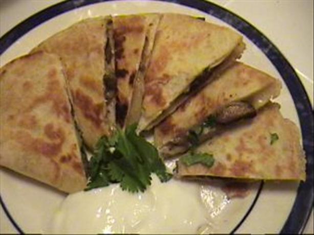 Mushroom Quesadillas. Photo by Mama's Kitchen (Hope)