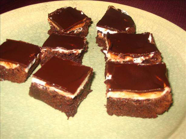 Brownies With a Chocolate Glaze and Mint Frosting. Photo by spatchcock