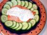 Grilled Salmon With Chive and Dill Sauce and Cucumbers. Recipe by Lorac