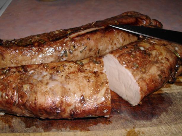 Tender Balsamic Marinated Pork Tenderloin. Photo by vivmom