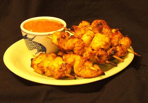 Beef or Chicken Satay With Peanut Sauce. Photo by Fairy Nuff