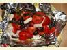 Swordfish Baked in Foil With Mediterranean Flavors. Recipe by Vicki in Kansas Brown