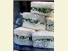 Chicken-Cucumber Party Sandwiches. Recipe by Kittencalskitchen
