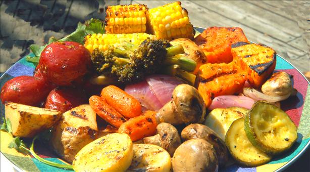 Evan's Grilled Vegetables. Photo by Claudia Dawn