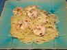 Shrimp Scampi With Pasta Alfredo. Recipe by Mercy