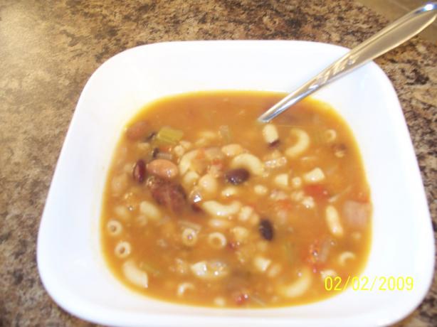 Pasta, Tomato and Lentil Soup. Photo by Dotty2
