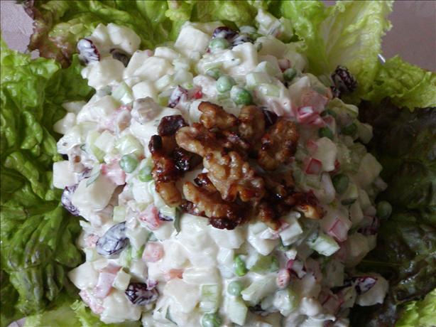Pears, Celery, Peas, Dried Cranberries, & Walnut Salad. Photo by Rita~
