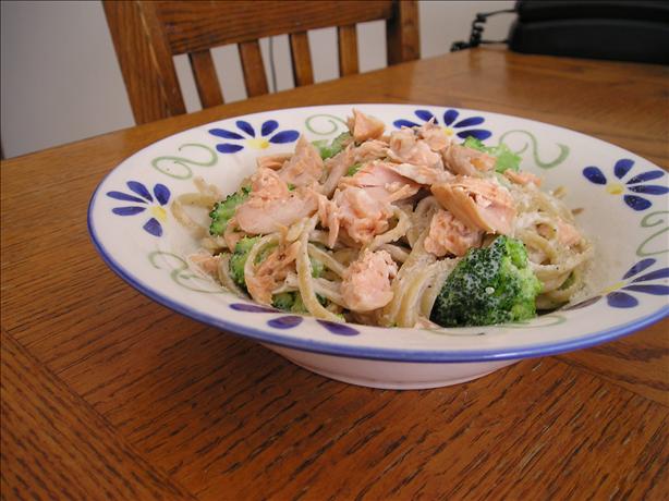 Lisa's Salmon Ricotta Broccoli Linguini. Photo by Lisa in Canada