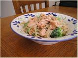 Lisa's Salmon Ricotta Broccoli Linguini