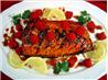 Mean Chef's Grilled Salmon With Red Currant Glaze. Recipe by Halcyon Eve