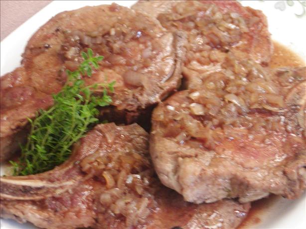 Pork Chops in Balsamic Vinegar and Shallot Sauce. Photo by Rita~