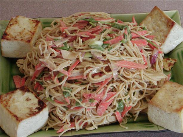 Tofu and Noodle Salad With Peanut Sauce. Photo by Rita~