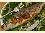 Sea Bass Baked With Onion and Honey