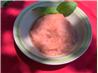 Strawberry Basil Sorbet. Recipe by chia