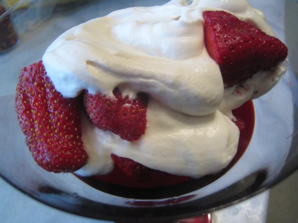 Strawberries Romanoff Taste Just Like La Madeleine -Copycat. Photo by pattikay in L.A.