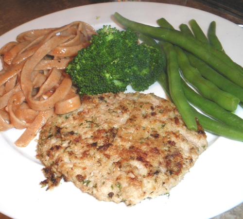 Veal Schnitzel With Herb and Cheese Crust. Photo by Bergy