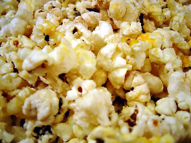 Garlic Butter & Cheese Popcorn. Photo by :(