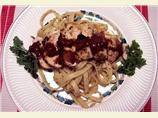 Seasoned Chicken over Fettuccine