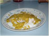 Turkey Slices With Curry Cream Sauce