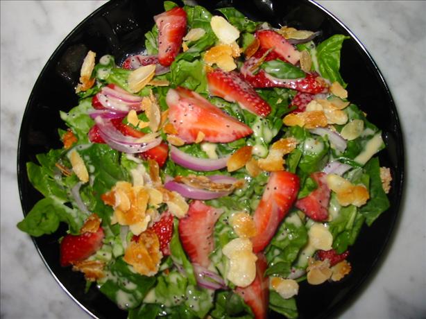 Strawberry Spinach Salad With Creamy Raspberry Dressing. Photo by canarygirl