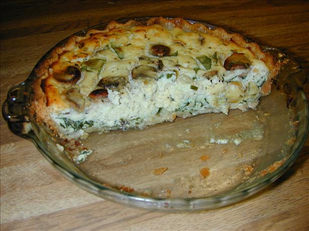 Ricotta-spinach-mushroom Quiche. Photo by Barb Gertz
