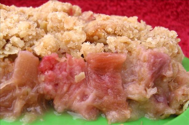 Rhubarb Crisp. Photo by Chef Dee