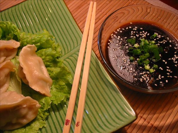 Steamed Dumplings With Ginger Hoisin Sauce. Photo by canarygirl