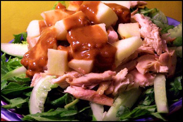 Szechwan Chicken Salad With Dressing. Photo by NcMysteryShopper
