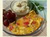 Scrambled Eggs With Tomato, Cheddar and Cilantro