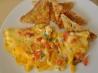 Scrambled Eggs With Tomato, Cheddar and Cilantro