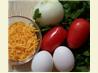 Scrambled Eggs With Tomato, Cheddar and Cilantro