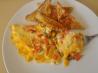 Scrambled Eggs With Tomato, Cheddar and Cilantro