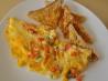 Scrambled Eggs With Tomato, Cheddar and Cilantro