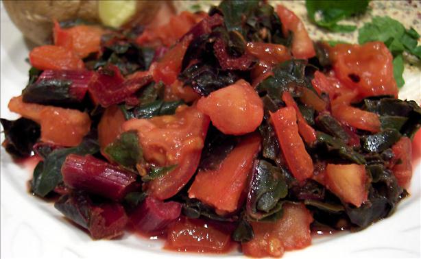 Swiss Chard With Tomatoes. Photo by Derf