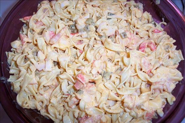 Seafood Pasta Salad. Photo by GrandmaIsCooking