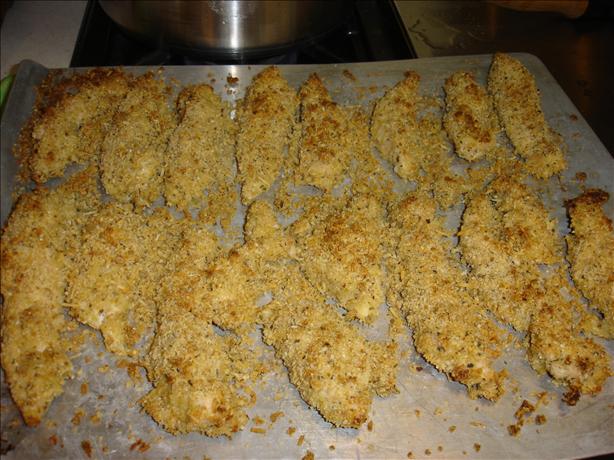 Oven-baked Parmesan Chicken Strips. Photo by Bec