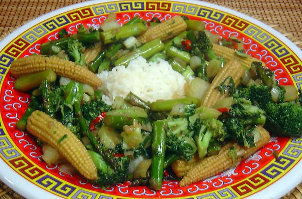 Ken Hom's Stir Fried Mixed Vegetables. Photo by :(