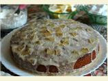 Preserved Ginger Cake With Lemon Icing Glaze
