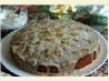 Preserved Ginger Cake With Lemon Icing Glaze. Recipe by Tasty Tidbits