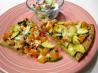 Zucchini and Fresh Tomato Pizza With Fontina