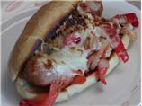 Sausage, Peppers, Onions Parmesan Sandwich
