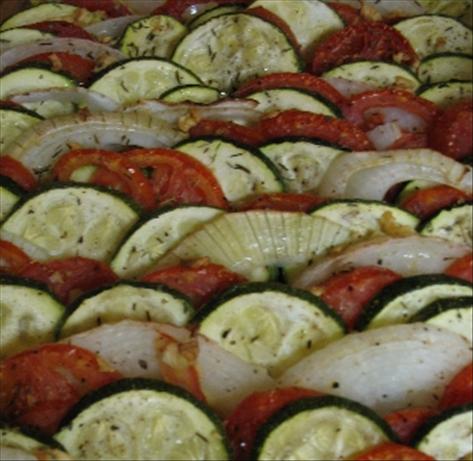 Roasted Tomatoes Onions and Zucchini. Photo by R.Lynn