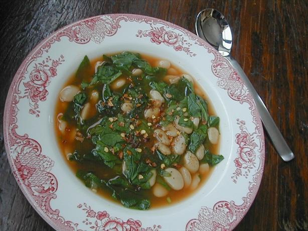 Quick White Bean and Spinach Soup. Photo by ms_bold